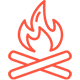 red bonfire icon